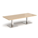 Brescia Rectangular Coffee Table With Flat Square Base - Kendal Oak - NWOF