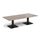 Brescia Rectangular Coffee Table With Flat Square Base - Barcelona Walnut - NWOF