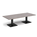 Brescia Rectangular Coffee Table With Flat Square Base - Grey Oak - NWOF