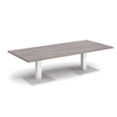 Brescia Rectangular Coffee Table With Flat Square Base - Grey Oak - NWOF