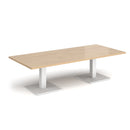Brescia Rectangular Coffee Table With Flat Square Base - Kendal Oak - NWOF