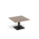 Brescia Square Coffee Table With Flat Square Base 800mm - Barcelona Walnut - NWOF