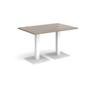 Brescia Rectangular Dining Table With Flat Square Base - Barcelona Walnut - NWOF