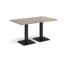 Brescia Rectangular Dining Table With Flat Square Base - Barcelona Walnut - NWOF