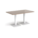 Brescia Rectangular Dining Table With Flat Square Base - Barcelona Walnut - NWOF