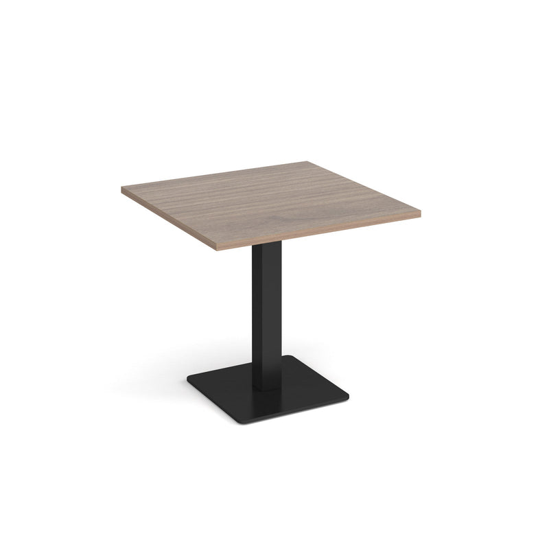Brescia Square Dining Table With Flat Square Base 800mm - Barcelona Walnut - NWOF
