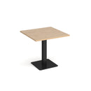 Brescia Square Dining Table With Flat Square Base 800mm - Kendal Oak - NWOF