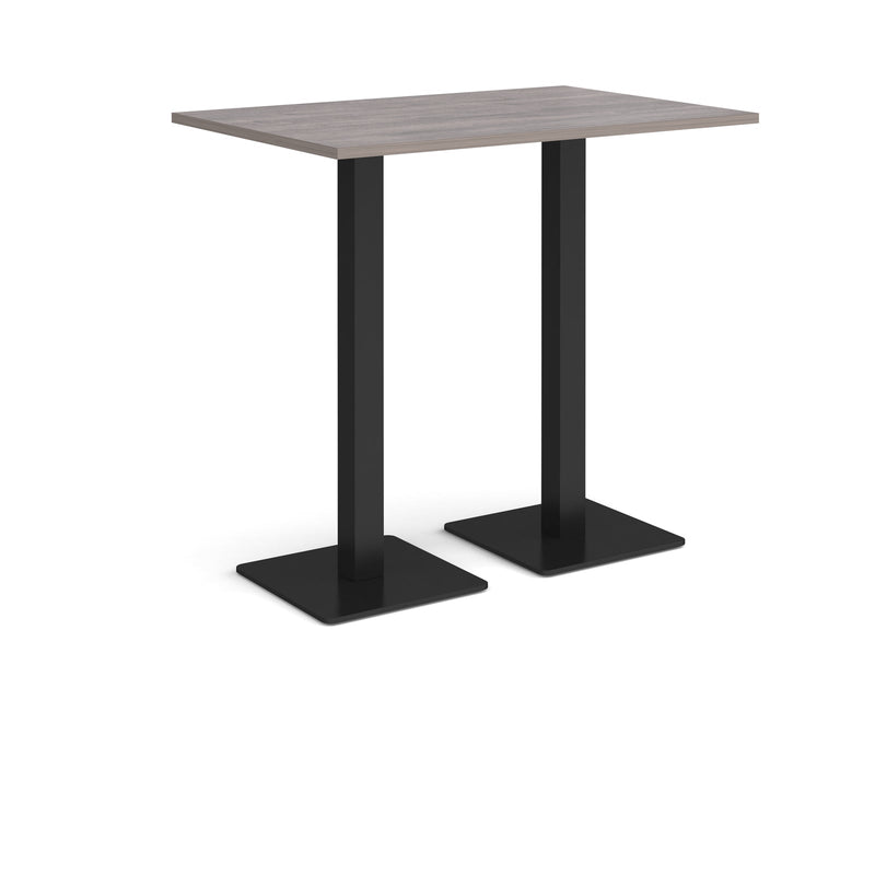 Brescia Rectangular Poseur Table With Flat Square Base - Grey Oak - NWOF