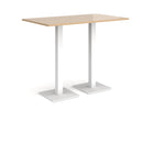 Brescia Rectangular Poseur Table With Flat Square Base - Kendal Oak - NWOF