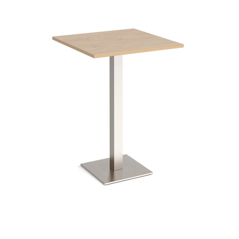 Brescia Square Poseur Table With Flat Square Base 800mm - Kendal Oak - NWOF