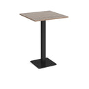 Brescia Square Poseur Table With Flat Square Base 800mm - Barcelona Walnut - NWOF