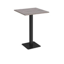 Brescia Square Poseur Table With Flat Square Base 800mm - Grey Oak - NWOF