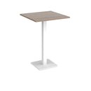 Brescia Square Poseur Table With Flat Square Base 800mm - Barcelona Walnut - NWOF