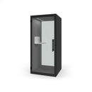 Chatbox Single Person Acoustic Hub 1m x 1m With Shelf - Black - NWOF