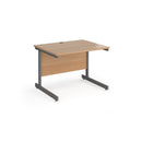 Contract 25 800mm Deep Straight Desk With Cantilever Leg - Beech - NWOF