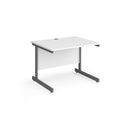 Contract 25 800mm Deep Straight Desk With Cantilever Leg - White - NWOF