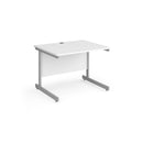 Contract 25 800mm Deep Straight Desk With Cantilever Leg - White - NWOF