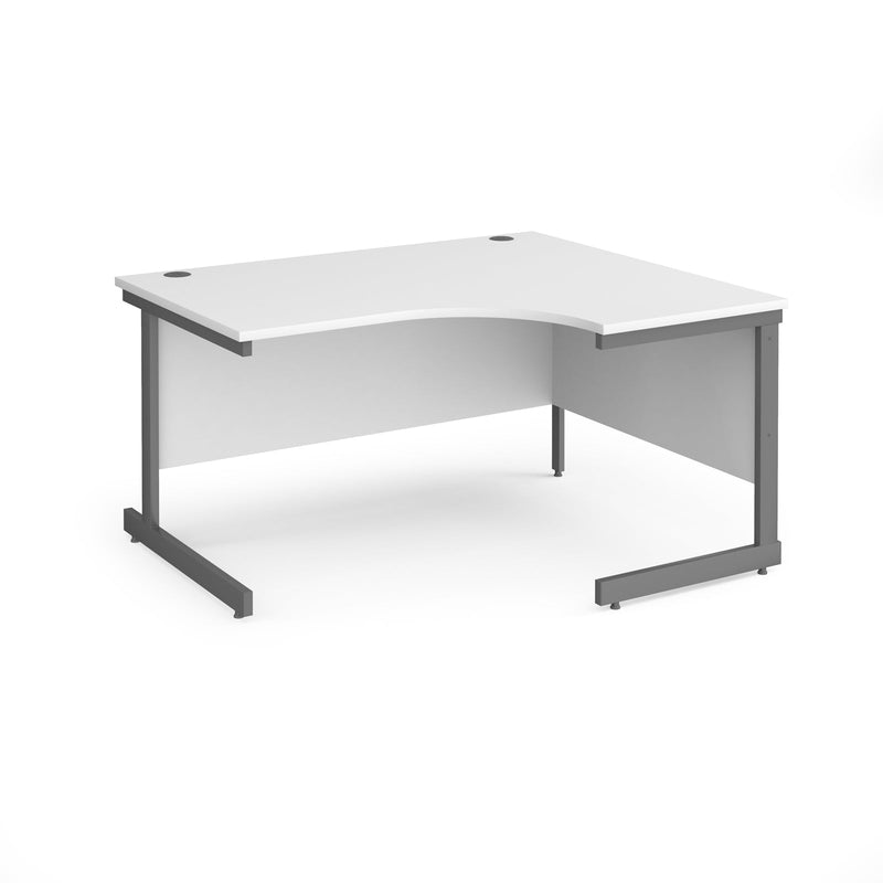 Contract 25 Ergonomic Desk With Cantilever Leg - White - NWOF