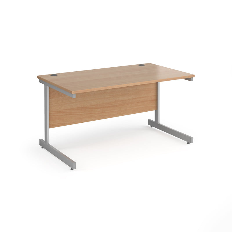 Contract 25 800mm Deep Straight Desk With Cantilever Leg - Beech - NWOF