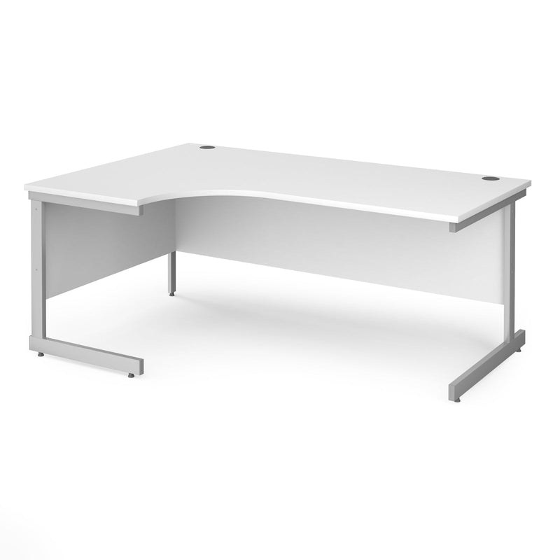 Contract 25 Ergonomic Desk With Cantilever Leg - White - NWOF
