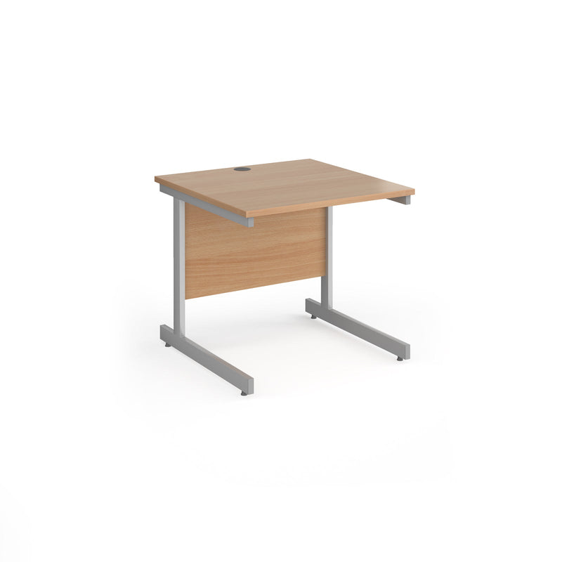 Contract 25 800mm Deep Straight Desk With Cantilever Leg - Beech - NWOF