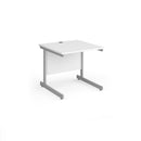 Contract 25 800mm Deep Straight Desk With Cantilever Leg - White - NWOF