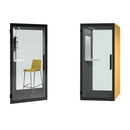 Chatbox Single Person Acoustic Hub 1m x 1m With Shelf - Black - NWOF