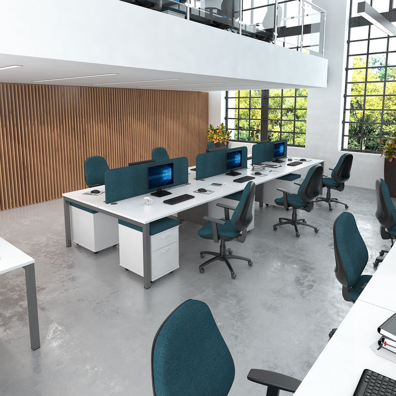 Connex Back To Back Desks - White - NWOF