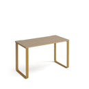 Cairo Straight Desk With Sleigh Frame Legs - Kendal Oak - NWOF