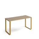 Cairo Straight Desk With Sleigh Frame Legs - Kendal Oak - NWOF