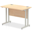 Impulse 600mm Deep Straight Desk With Cantilever Leg - Maple - NWOF