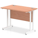 Impulse 600mm Deep Straight Desk With Cantilever Leg - Beech - NWOF