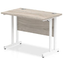 Impulse 600mm Deep Straight Desk With Cantilever Leg - Grey Oak - NWOF