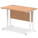 Impulse 600mm Deep Straight Desk With Cantilever Leg - Oak - NWOF