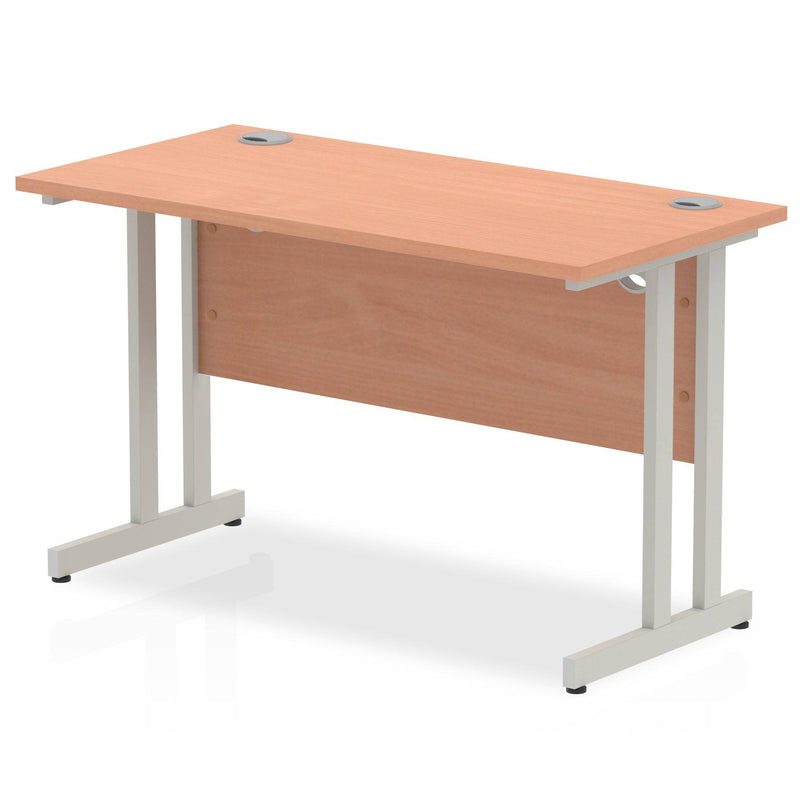 Impulse 600mm Deep Straight Desk With Cantilever Leg - Beech - NWOF