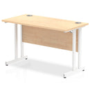 Impulse 600mm Deep Straight Desk With Cantilever Leg - Maple - NWOF