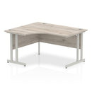 Impulse Crescent Desk With Cantilever Leg - Grey Oak - NWOF