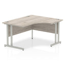 Impulse Crescent Desk With Cantilever Leg - Grey Oak - NWOF