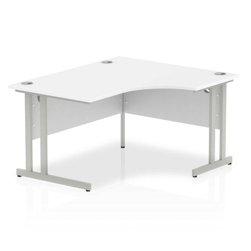 Impulse Crescent Desk With Cantilever Leg - White - NWOF