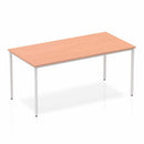 Impulse Straight Table Beech Top Silver Box Frame Leg - NWOF