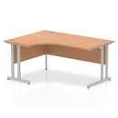 Impulse Crescent Desk With Cantilever Leg - Oak - NWOF