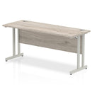 Impulse 600mm Deep Straight Desk With Cantilever Leg - Grey Oak - NWOF