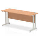 Impulse 600mm Deep Straight Desk With Cantilever Leg - Oak - NWOF