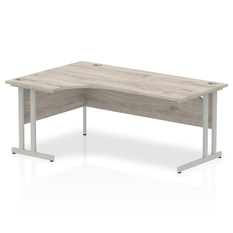 Impulse Crescent Desk With Cantilever Leg - Grey Oak - NWOF