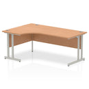Impulse Crescent Desk With Cantilever Leg - Oak - NWOF