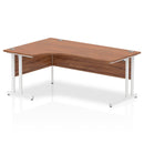 Impulse Crescent Desk With Cantilever Leg - Walnut - NWOF