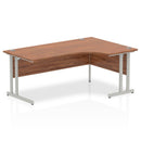 Impulse Crescent Desk With Cantilever Leg - Walnut - NWOF