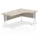 Impulse Crescent Desk With Cantilever Leg - Grey Oak - NWOF