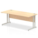 Impulse 800mm Deep Straight Desk With Cantilever Leg - Maple - NWOF
