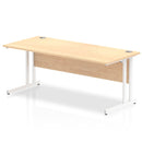 Impulse 800mm Deep Straight Desk With Cantilever Leg - Maple - NWOF